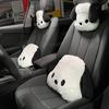 Car Neck Pillow Waist Support Cartoon Dog Car Headrest Plush Wasit Cushion Car Accessory for Chairs Recliners Driving Seats