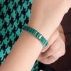 2023 Новый широкий браслет из натурального зеленого агата, драгоценный камень, серебро 925 пробы, изысканные украшения для женщин, драгоценный подарок для мамы