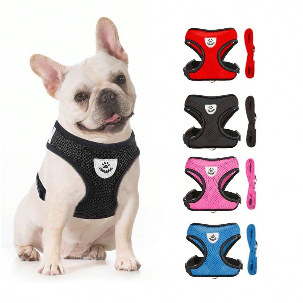 Breathable Small Dog Harness and Leash Sets Summer Cooling Cat Harness and Leash Sets Reflective Dog Harness for Small Dog