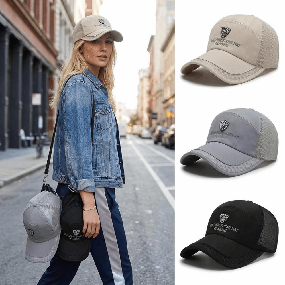 Adjustable Embroidered Mesh Baseball Hats Quick Dry Sunscreen Hats For Man Women Unisex