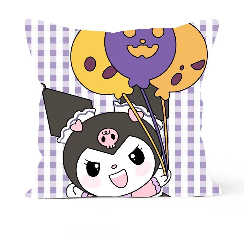 1PC New Sanrio Kuromi Double sided Printed Pillow Cover for Sofa Bedhead Cushion Cover Childrens Gift Anime Cartoon