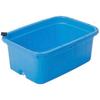 Sanko Plastic King Tub, Square, 78L, with Drain Plug, Blue