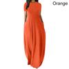Women Casual Loose O-Neck Long Dresses Short Sleeve Summer Beach Dress Elegant Evening Party Dress