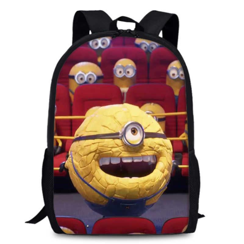 Вместительный 15-дюймовый рюкзак «Гадкий я 4» для школы, ткань Оксфорд, дышащий