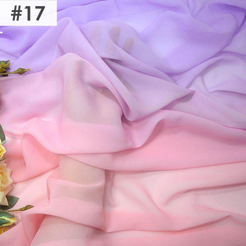 100D Chiffon Fabric Gradient Color Organza Tulle Fabric For Diy Ancient Style Hanfu Dress Stage Dance Costume Drape Decor Craft