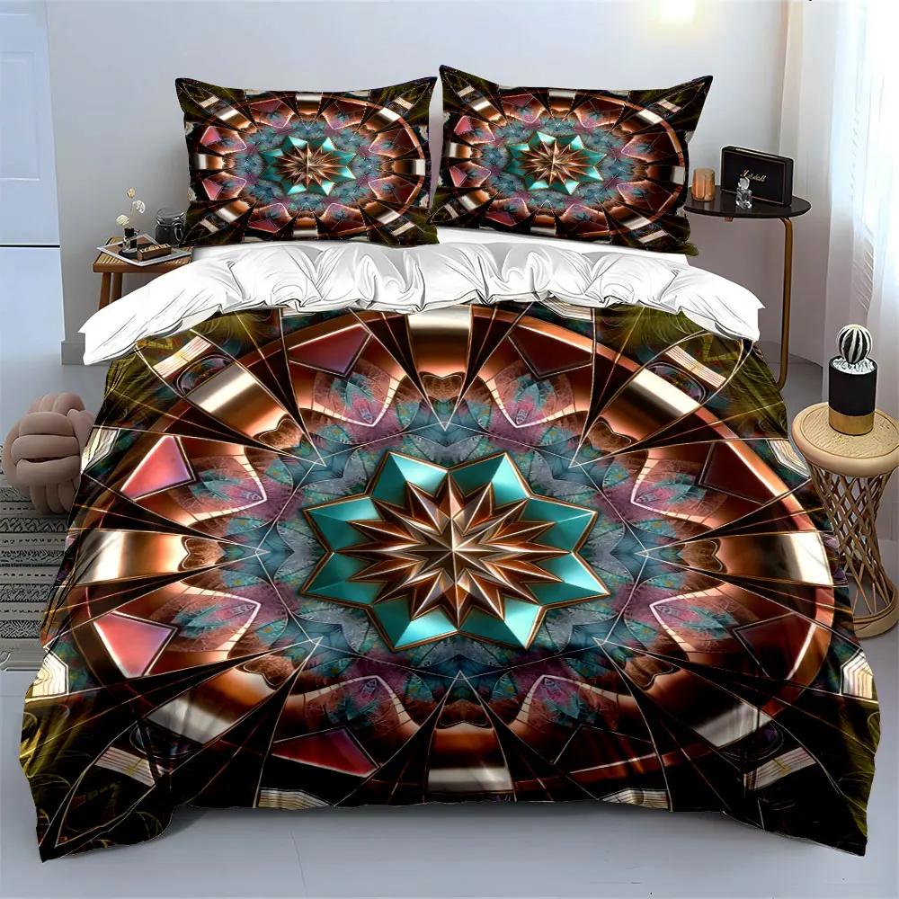"Mandala Artwork Decorative Set" Soft Comfortable Duvet Cover Bedding Set Included 1*Duvet Cover & 2*Pillowcases, gift