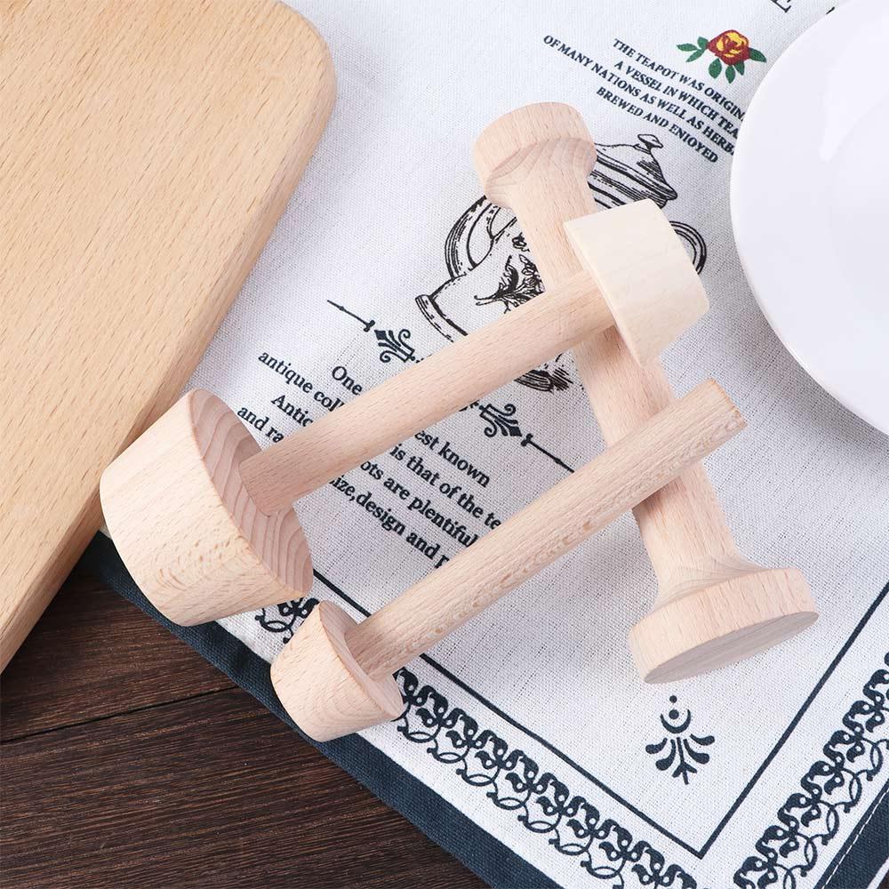 Home Wooden Portable Egg Tart Pusher Double Sided Dough Press Tart Tamper Eggtart Mold Pastry Tools