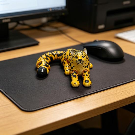 3D-печатная фигурка снежного барса Фигурка Снятие стресса Подвижные суставы Барс Дикое животное Игрушка-антистресс Дом