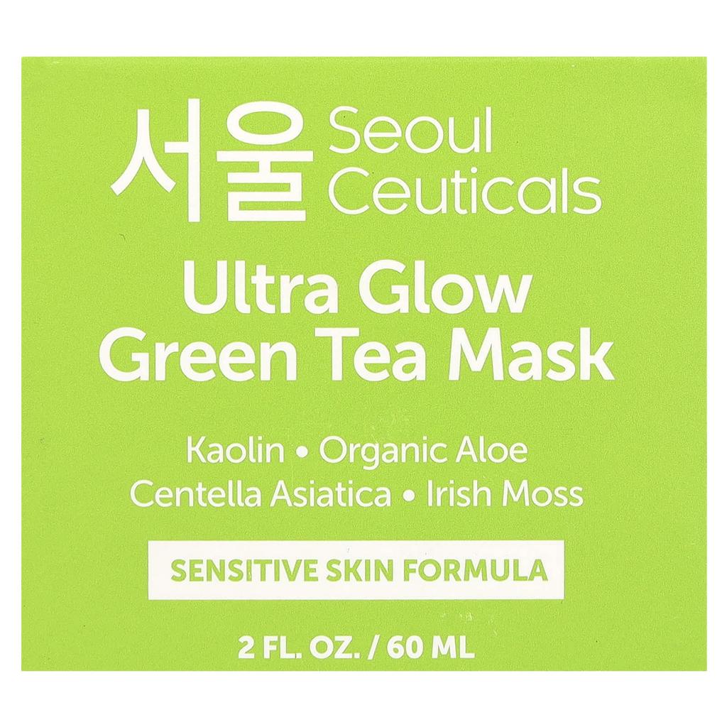 SeoulCeuticals Ultra Glow Green Tea Beauty Mask, 2 Fl Oz (60 Ml)