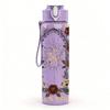 1PC Vintage Floral Pattern 750ml sports water bottle leakproof straw lid outdoor office home