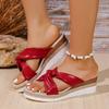 Fashion Women Slippers Platform Slippers 2025 New Fashion Work Shoes Fashion Open Toe Casual Wedge Sandals Large Size Flat Slides Women