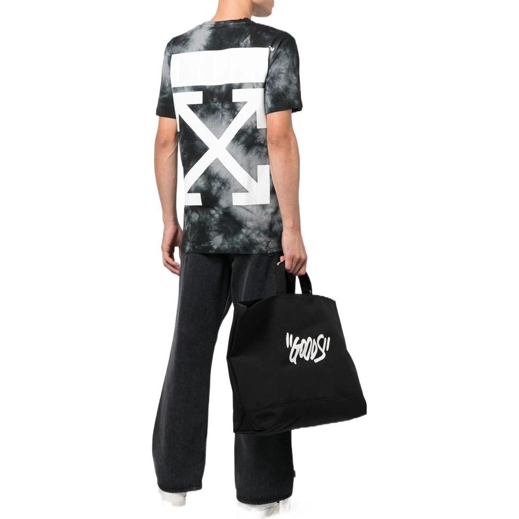 OFF WHITE Футболка с коротким рукавом с принтом «Стрела Tie Dye Over Ska» OMAA027F22JER0190701