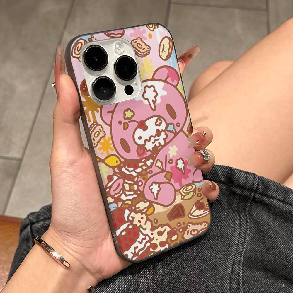 Популярный Кавайный Чехол для Телефона G-gloomyS Bears с Гофрированной Полосой Для IPhone 17 16 15 14 13 12 11 Pro Max Plus Pro Ударопрочный Чехол