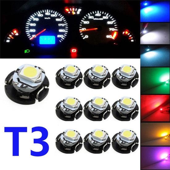 10 шт. 12 В T3 3528 Smd светодиодные лампы приборной панели автомобиля индикатор лампы
