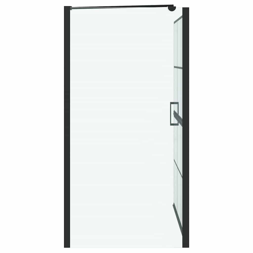 Black and Transparent Shower Screen 100 x 68 x 128 cm