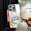 Милый Цветочный Платок Кот Ударопрочный Чехол для Телефона для iPhone 17 Air 16 16E 15 Pro Max 14 Plus 13 Mini 12 Задняя Крышка Противоударный F