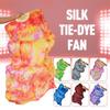 Чистый натуральный шелк веер вуали для женщин танец живота выступление настоящий шелковый тай-дай веер двойной удлиненный цветной шелковый веер длиной 1,8 м