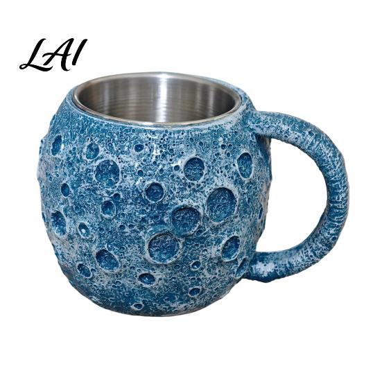Home And Office Tea Mug 300ml 3D Planet Coffee with Stainless Steel Liner Realistic Solar System Relief Water Themed Cup The Earth/Moon/Sun Drinking