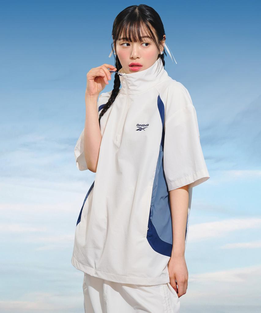 Reebok Анорак Ellipse с коротким рукавом - Белый