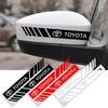 2PCS Car Rear View Mirror Side Stripe Badge 3D Sticker Car Styling For Chr Corolla Yaris Rav4 E150 E120 Land Cruiser 200