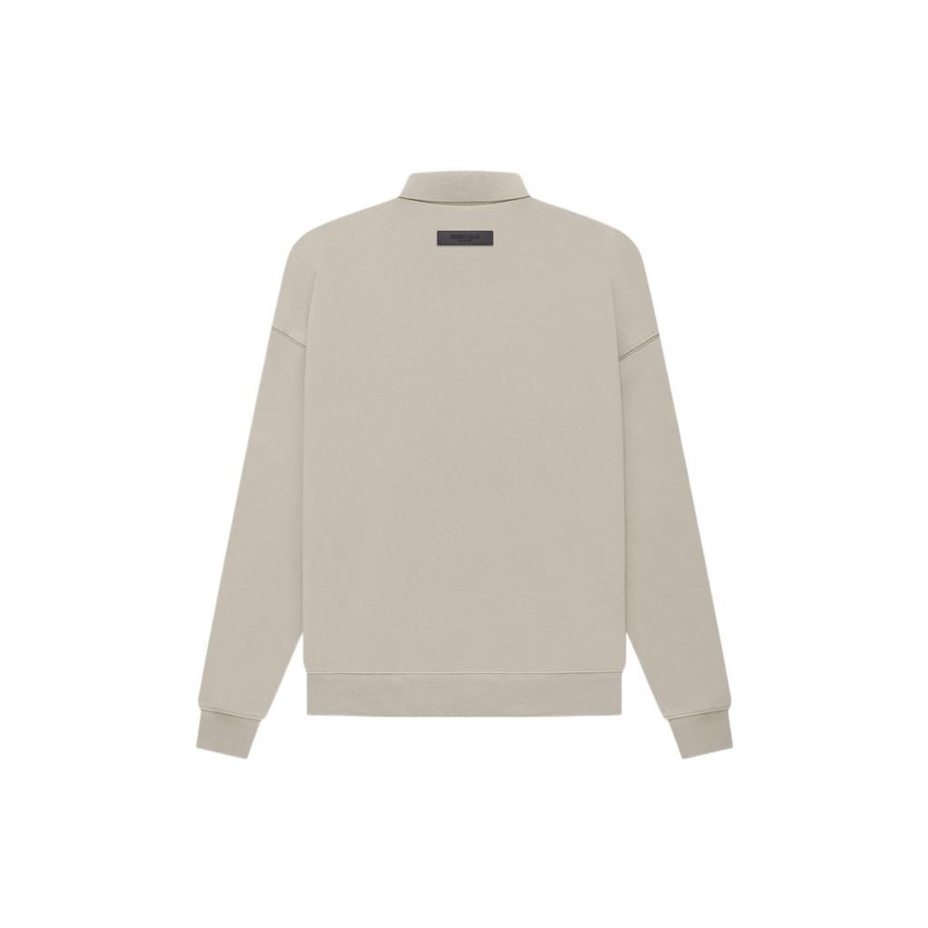 Fear of God Essentials FW22 Лонгслив Поло Дымный Принт Буквами Женское Поло Серое FOG-FW22-107