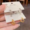 Женские Модные Минималистичные Металлические Скрученные Серьги-Кольца Уникальный Роскошный Дизайн Ювелирные Изделия