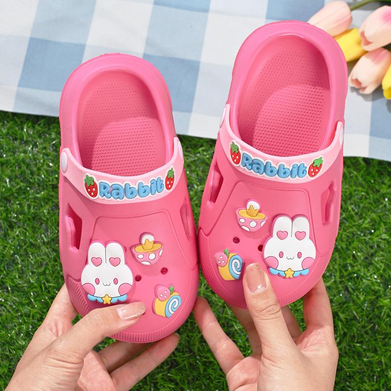 Детские крутые тапочки для девочек летние детские пляжные туфли детские нескользящие eva крутые тапочки для дома для мальчиков с отверстиями
