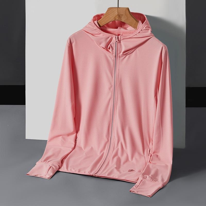 Ice silk sunscreen clothing for men's new men's summer UV protection breathable thin jacket outdoor fishing sunscreen clothing