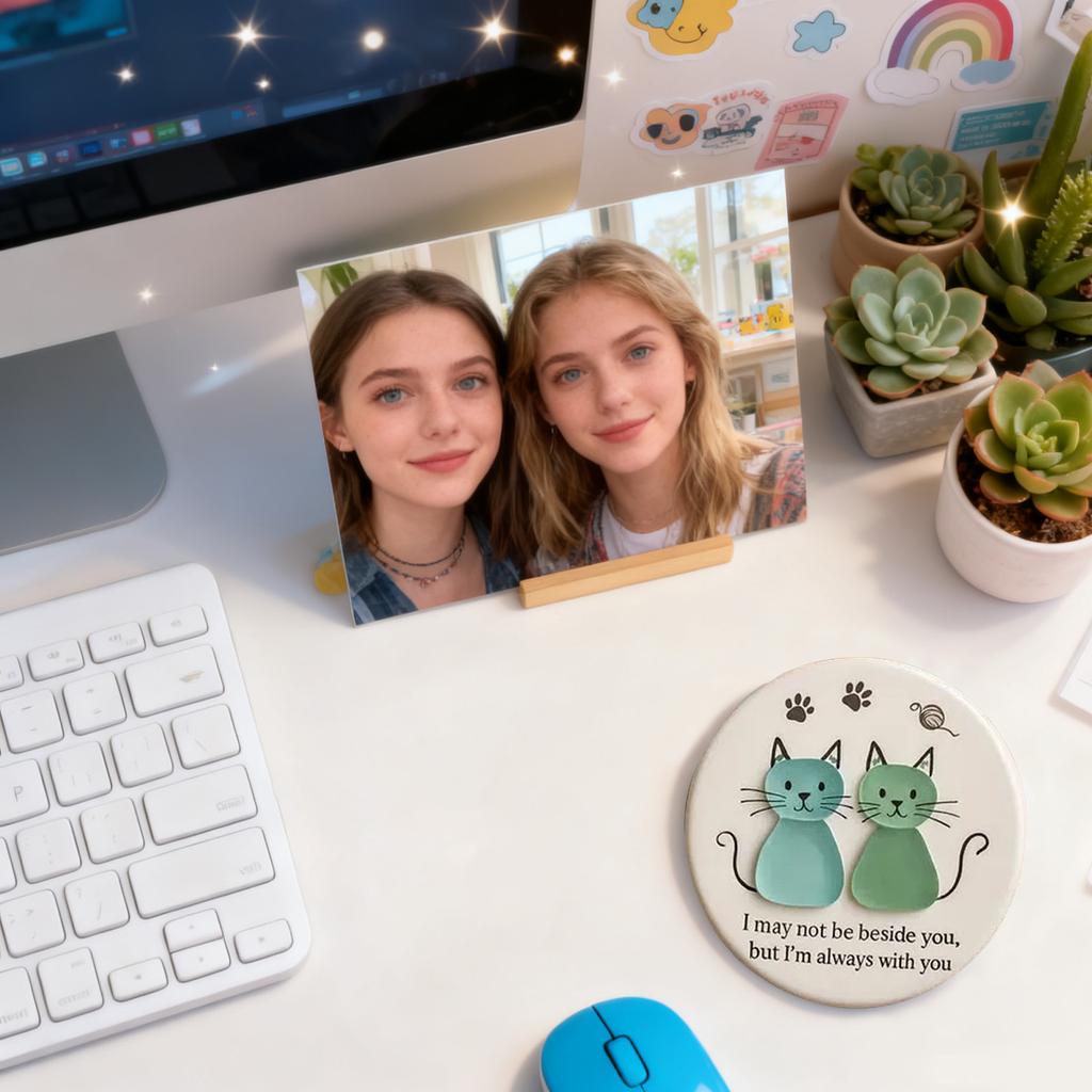 2d Acrylic Heart Shaped Sea Glass Friendship Decor,Friendship Heart Keepsake,Friendship Heart Ornament For Tree Hanging Ornaments,