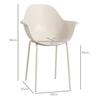 Set of 4 Garden Chairs Outdoor Chairs Garden Chair, Modern Design, 59 cm x 55 cm x 84 cm, Grey