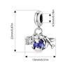 Bamoer 925 Silver Travel Charm Passport Camera Blue Pendant Dreamy Cute For Women Party Gift Fine Jewelry DIY