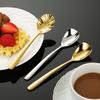 Ложка для кофе из нержавеющей стали в форме ракушки, утолщенная десертная ложка для мороженого, кухонная утварь, инструмент для выпечки, совок, столовая посуда