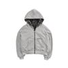 Mens Reversible Leopard Print Hooded Zip-Up Oversized Sweatshirt Winter Casual Wear