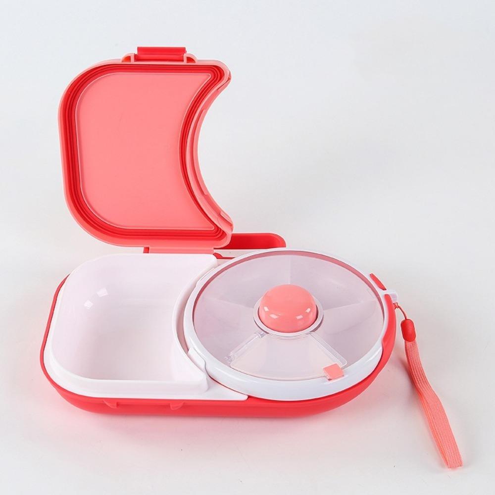 With 5 Compartments Rotating Lunch Boxes Moisture-Proof Rotating Snack Container Snack Spinner