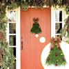 Christmas Door Wreath Realistic Rustic Tree Shaped Garland Front Door Wreath Decoration For Wall Indoor Porch Garage Window