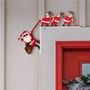 Christmas Decorative Door Corner Sign  Decor Christmas Door Frame Decor Snowman Reindeer Frame Sign Wooden Pendant Decor