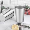 Кружки из нержавеющей стали Штабелируемые металлические питьевые кружки Многоразовые для детей Взрослых Штабелируемая кружка Питьевые стаканы Путешествия 500 мл
