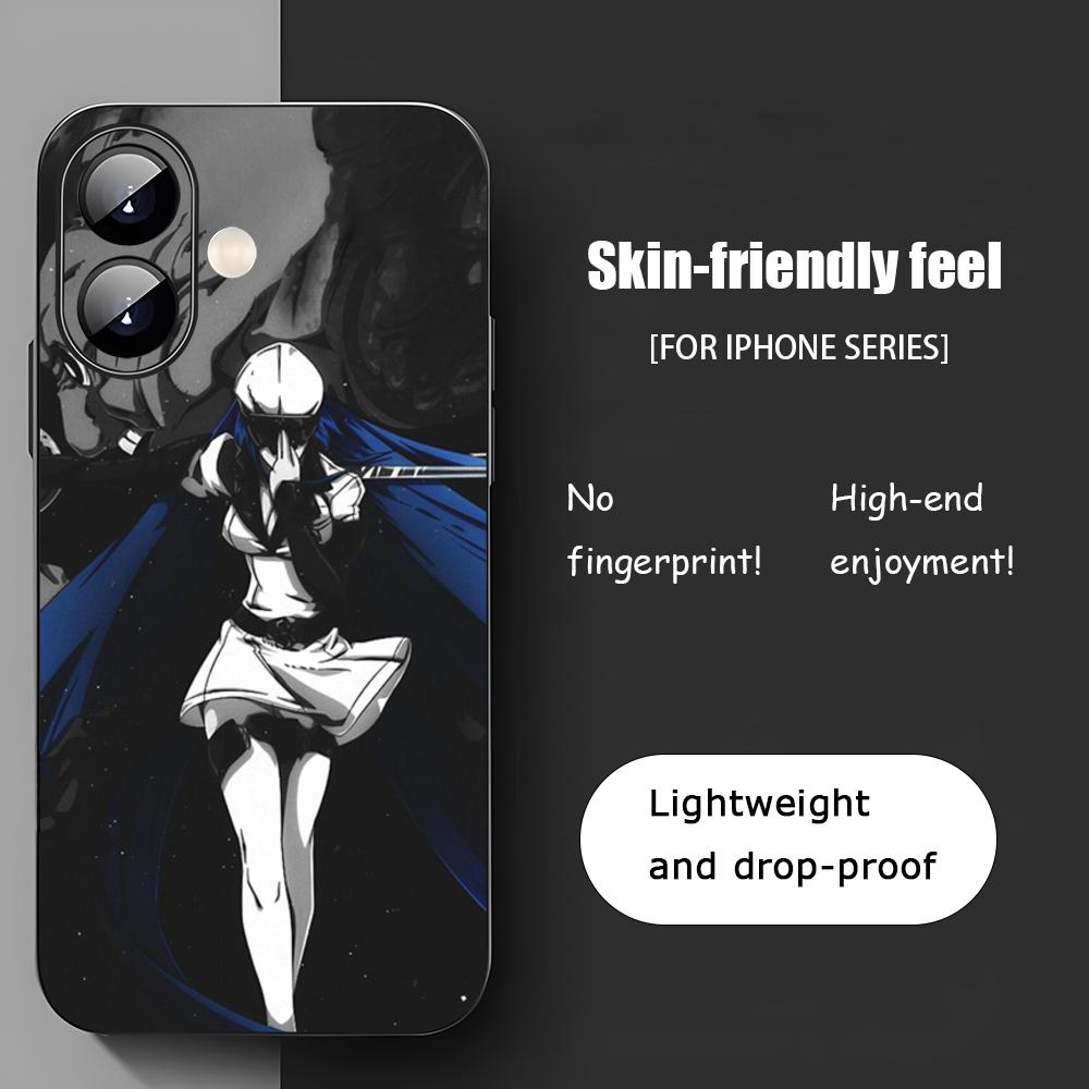 Аниме Akame ga KILL Крутой Горячий Чехол для Телефона Для iPhone 17 16 15 14 13 12 11 X XR XS 8 Plus Mini Pro Max Мягкий черный Ударопрочный Чехол
