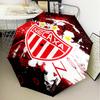 1PC Football Crest Heartbeat Printed Umbrella Folding umbrella, automatic umbrella 8-Frame for Travel, camping Fan gifts Christmas Gifts
