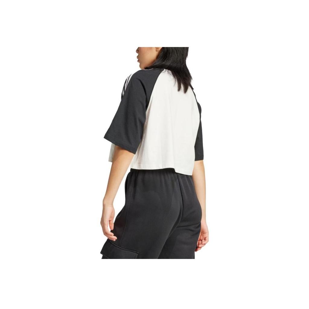 Adidas Футболка Originals Adicolor Sst Colorblock с полосатым дизайном, универсальные спортивные женские футболки с коротким рукавом, черная IZ2828