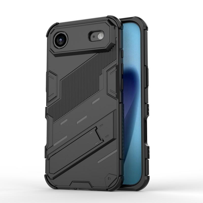 Для iPhone 17 Air Чехол с 2 шт. Закаленное стекло WANLONFENG Серия KK ПК ТПУ Чехол для телефона Подставка Точные вырезы
