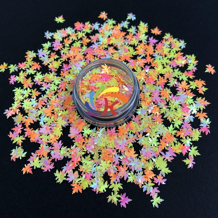Fall Leaf Glitter Autumn Bulk Polyester Chunky Mix Leaves Glitter for Christmas Decorations