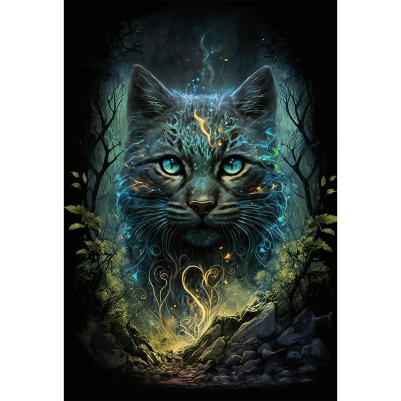 Алмазная вышивка Животное Вышивка крестом Полная алмазная мозаика Кот Сделай сам Алмазная живопись