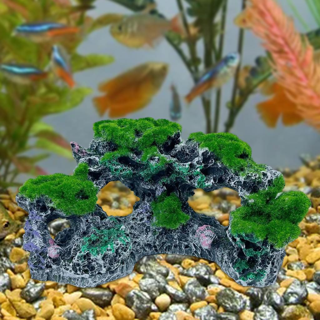 Декорация для аквариума Камень Пещера Декорация для аквариума Ландшафтный орнамент для декора аквариума Мост Орнаменты Укрытие для петушка