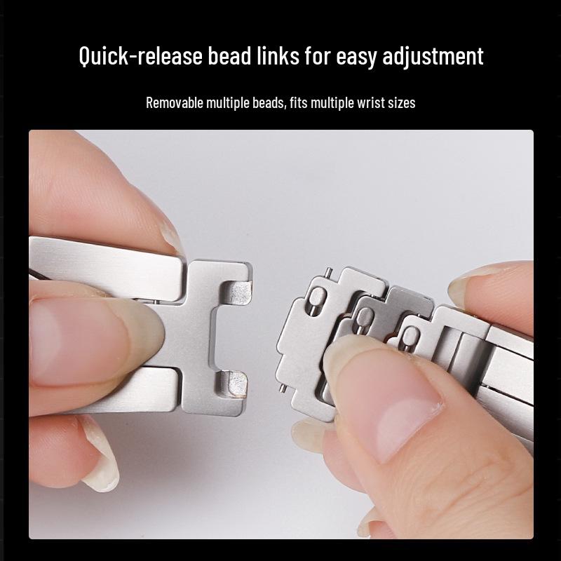 Быстросъемный стальной бизнес-браслет H-звеньев для Apple Watch Ultra 3 / Apple Watch 11