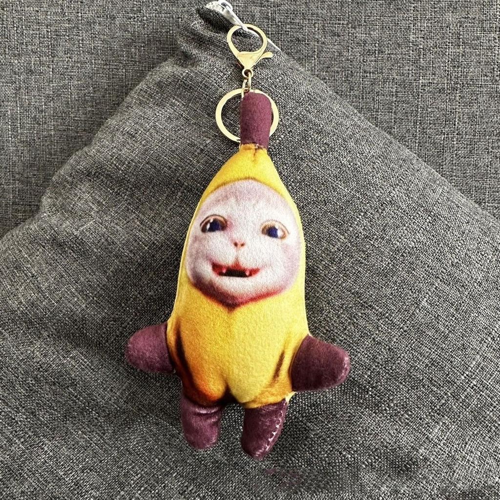 Плачущий банановый кот, плюшевый кулон, милый банановый кот, кукла со звуком, брелок, автомобильная сумка, забавный кулон, подарки для одноклассников