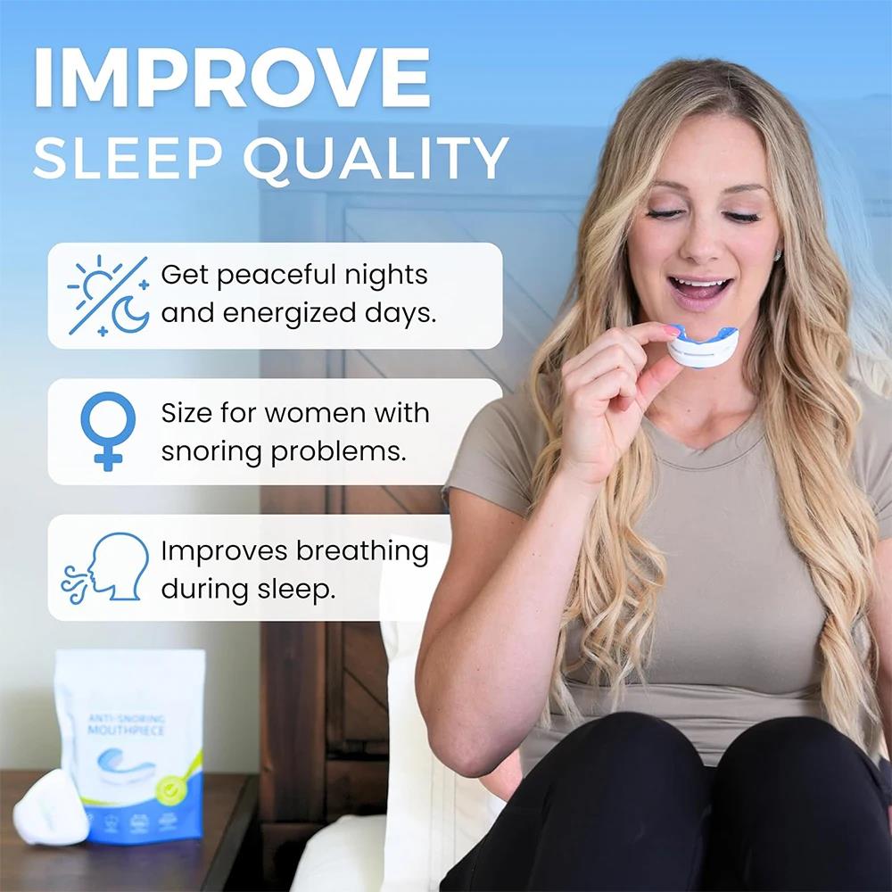 Anti Snoring Mouth Guard Adjustable Silica Gel Anti-Grinding Braces Mouthguards A Variety of Styles Shop Snoring Improves Sleep 3