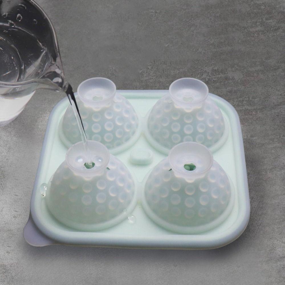 4 Compartments Ice Cube Tray Silicone Sphere Ice Mold DIY Chocolate Mold  Summer