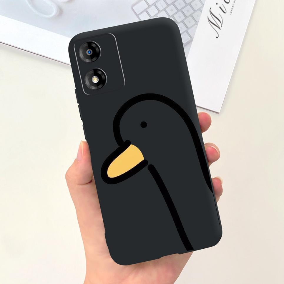 Black TPU Case For Motorola MOTO E13 Soft Silicone Camera Protection Cover Lovely Panda Rabbit Duck Cartoon Etui Motorola E13