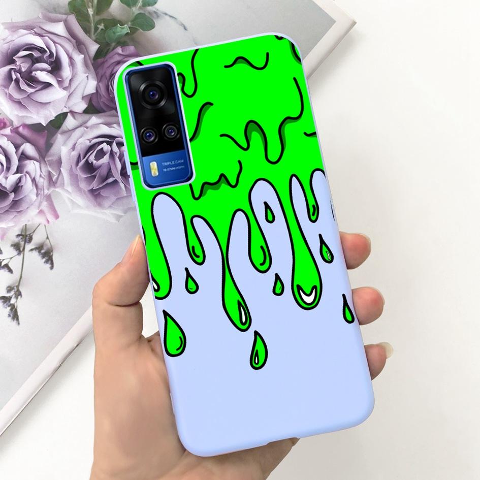 Чехол для Vivo Y31 2021 Милая Утка Кот Мультяшный Coque Матовый Мягкий Силиконовый Задняя Крышка Для Vivo Y51 Y51A Y53s Y 31 V2036 V2030 Fundas